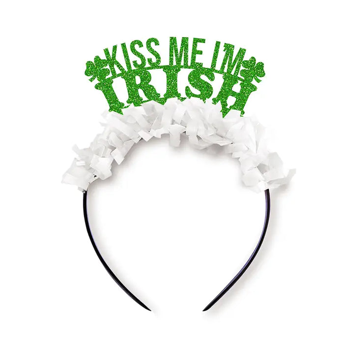 Kiss Me I'm Irish St. Patricks Day Party Headband Crown