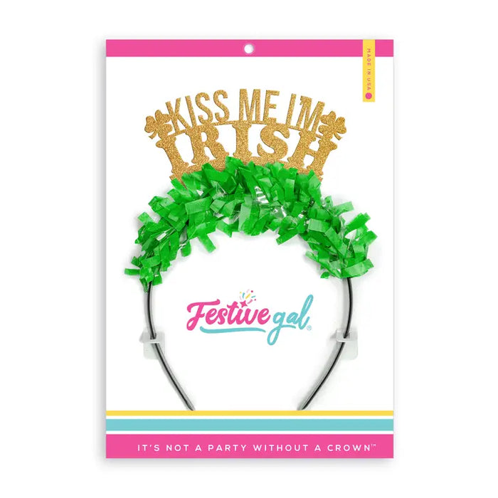 Kiss Me I'm Irish St. Patricks Day Party Headband Crown