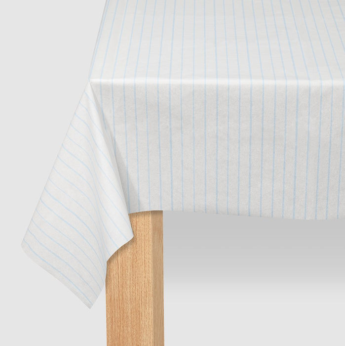Light Blue Striped Table Cover