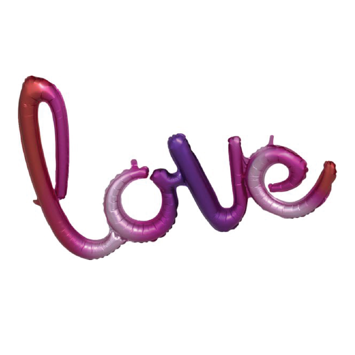 Ombré Love Foil Balloon Banner