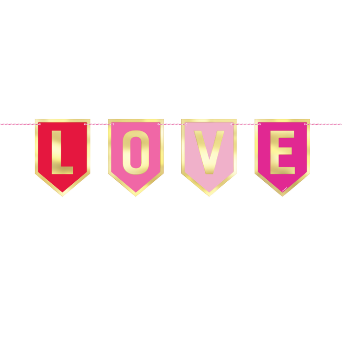 Love Foil Pennant Banner