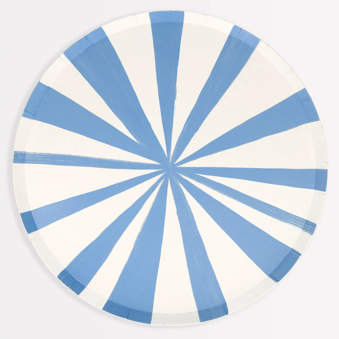 Blue Stripe Dinner Paper Plates
