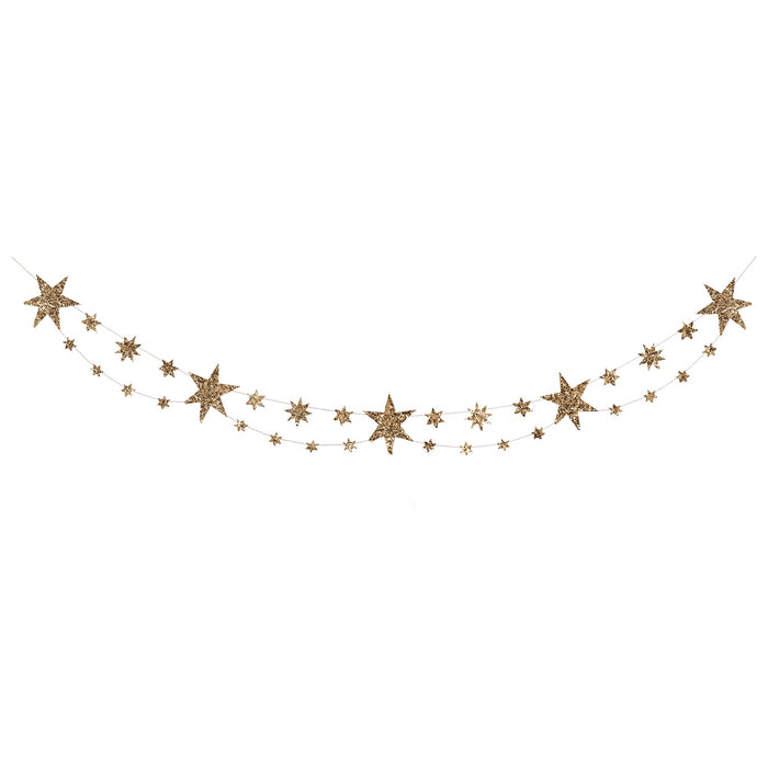 Eco Glitter Stars Garland