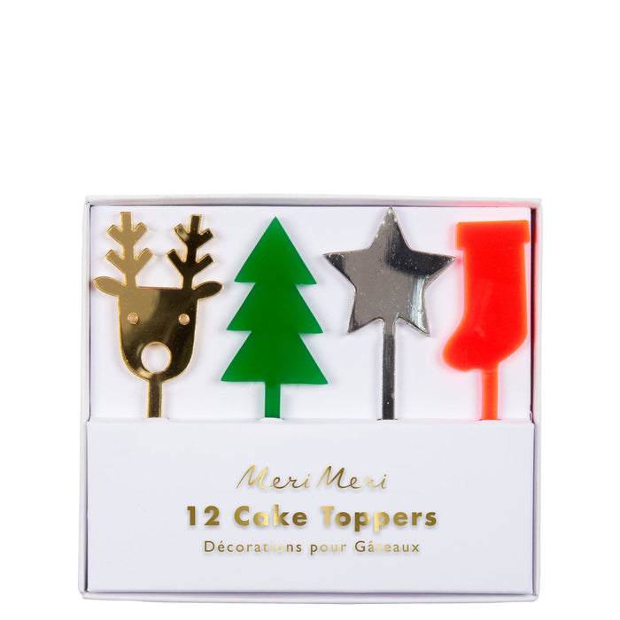 Festive Acrylic Cake Toppers