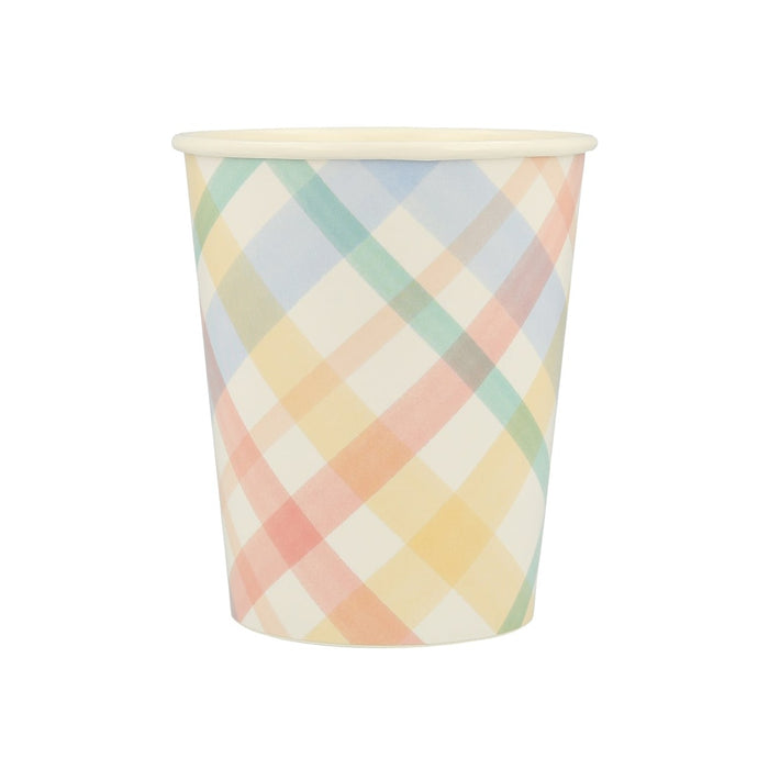 Spring Plaid Pattern Cups