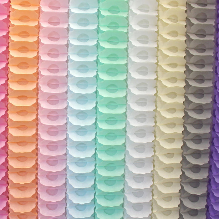 White Oval Tissue Paper Garland
