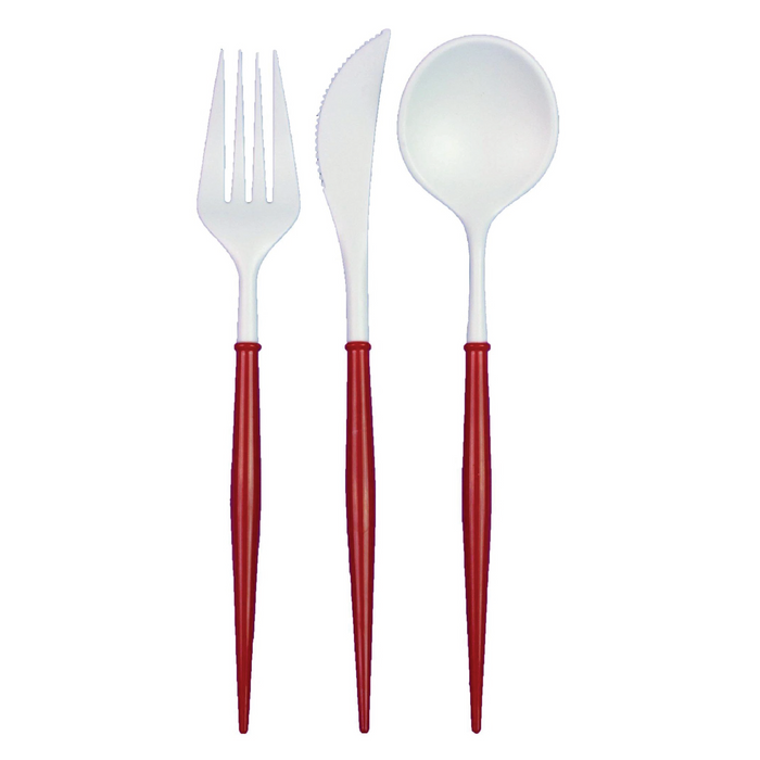 Red Cutlery Set