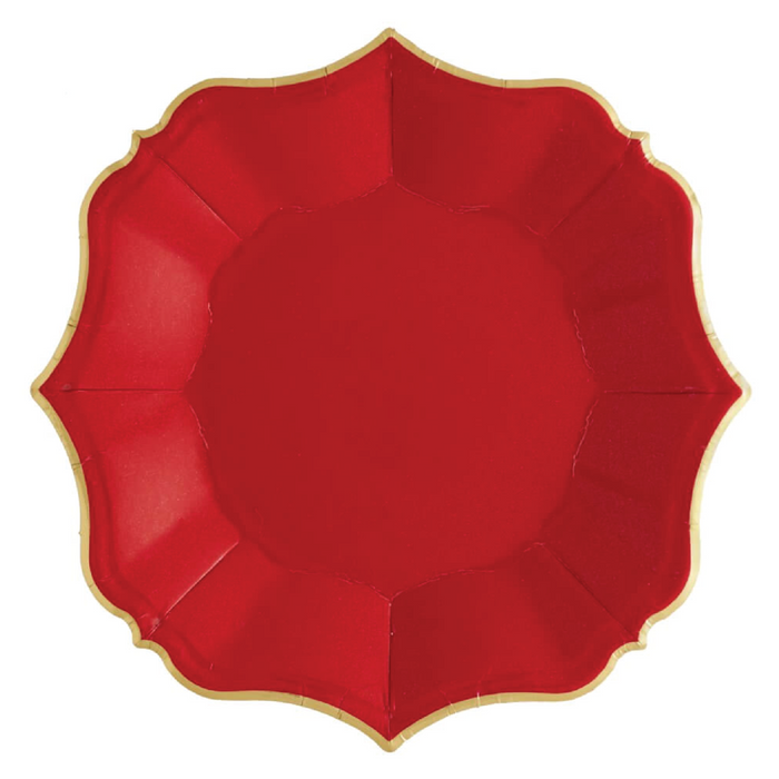 Ruby Red Dessert Paper Plates