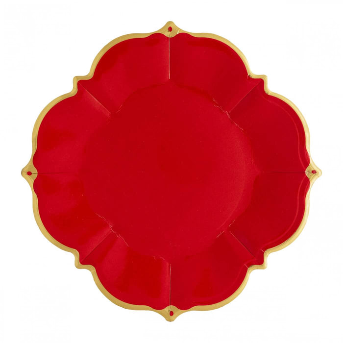 Ruby Red Lunch Paper Plates