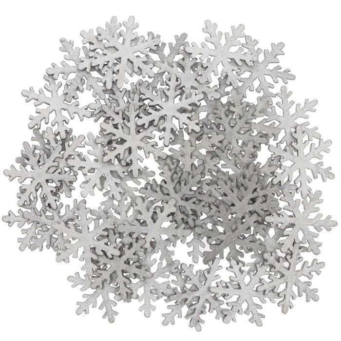 Silver Snowflake Wooden Confetti