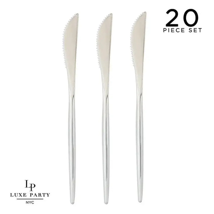Chic Round Silver Knives