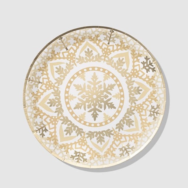 Snowflake Dessert Paper Plates
