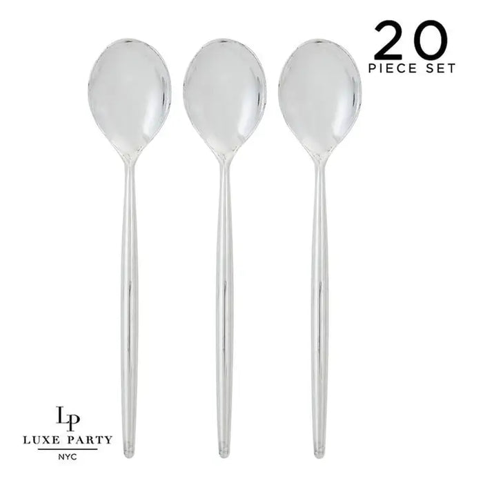 Chic Round Silver Spoons