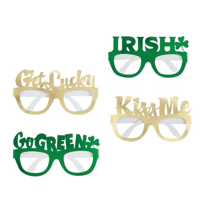 St. Patrick's Day Party Paper Glasses
