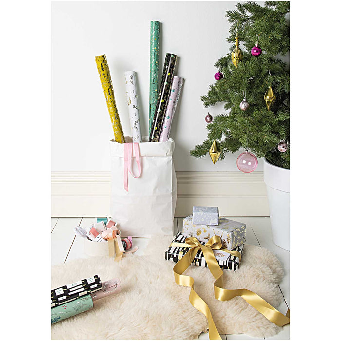 Woodland Holidays with Gold Foil Wrapping Paper