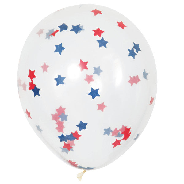 Clear Balloons with Star Shaped Confetti