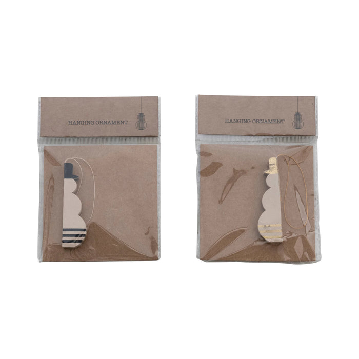 Handmade Paper Folding Snowman Ornament