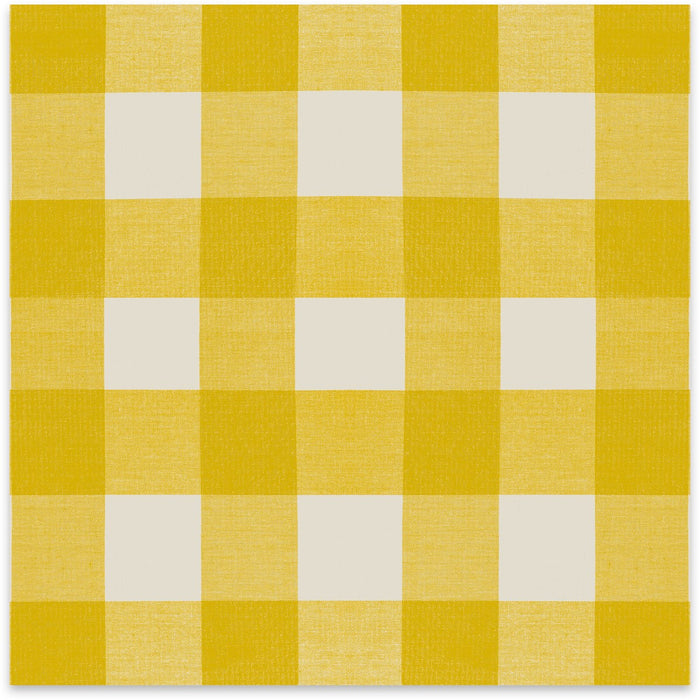 Yellow Gold Buffalo Check Paper Table Runner