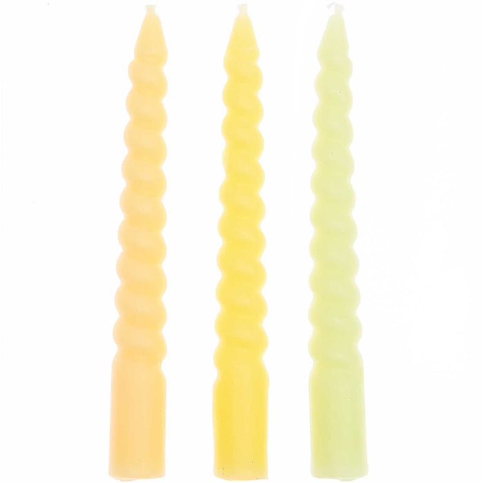 Yellow Spiral Candles