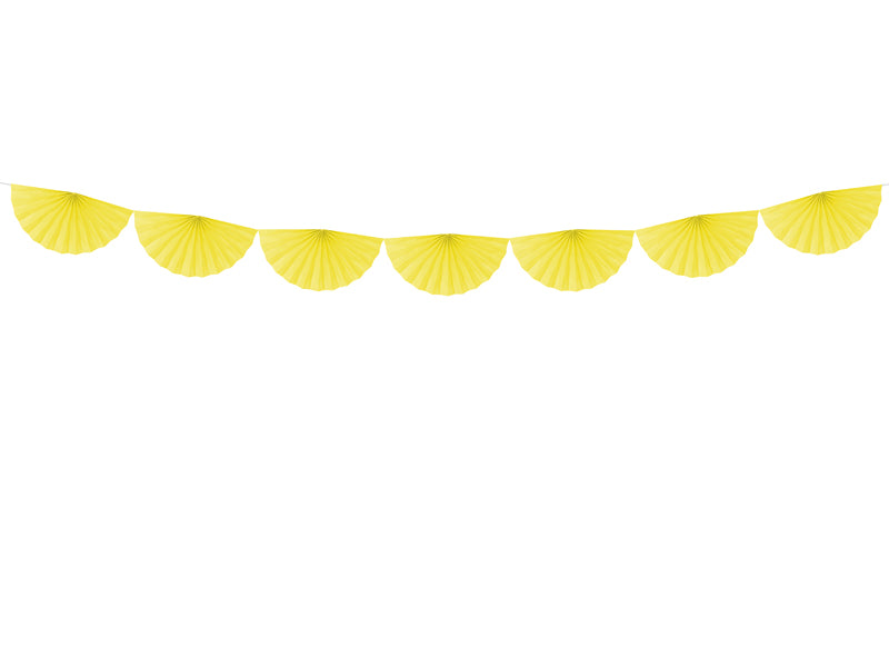 Yellow Tissue Paper Large Rosettes Garland