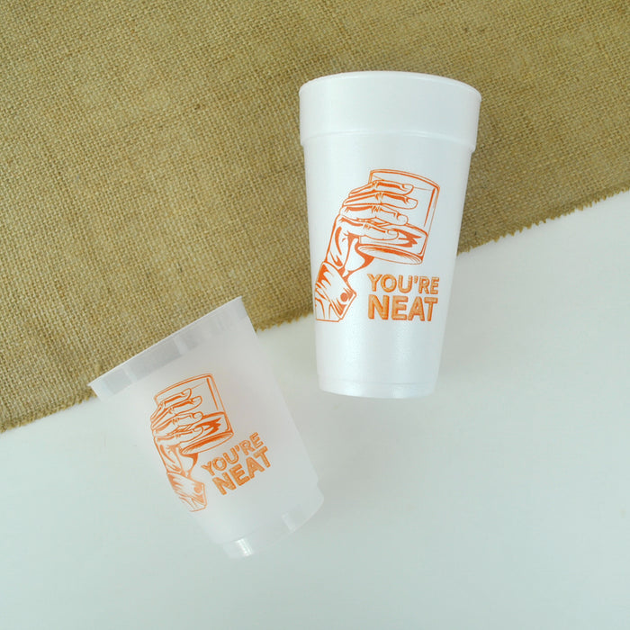 You're Neat Foam & Reusable Frosted Cups